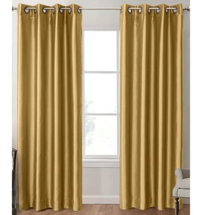 Rideau en satin Bronze