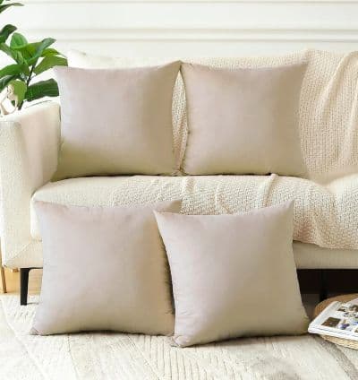 Coussin décoratif en velours Grége