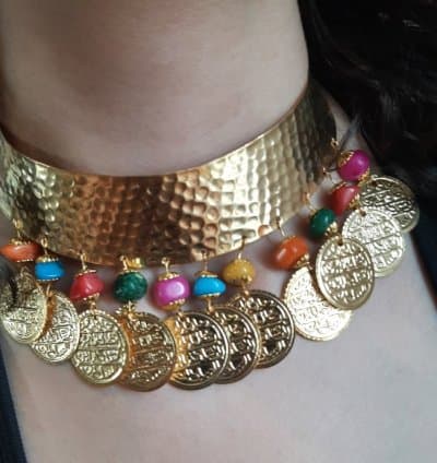 Collier martelet couleur