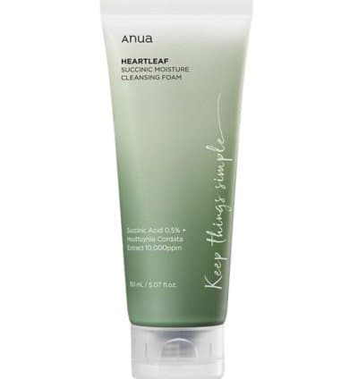 Anua - Heartleaf Succinic Moisture Cleansing Foam