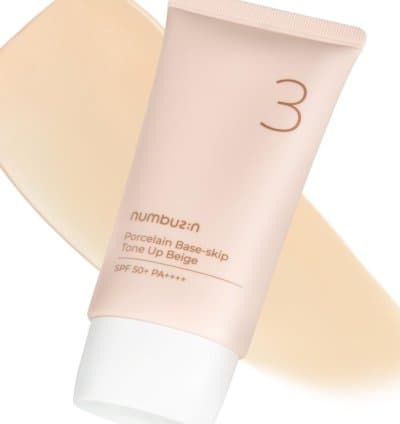 Numbuzin No.3 Porcelain Base-skip Tone Up Beige | SPF50+ PA++++