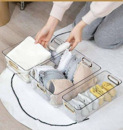 Set de 3 paniers en plexi, 3 dimensions