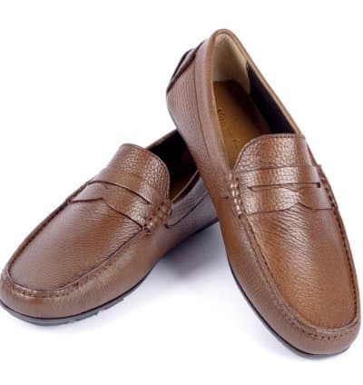 Mocassin Vittorio Freccia Roucarnage Camel Cuir