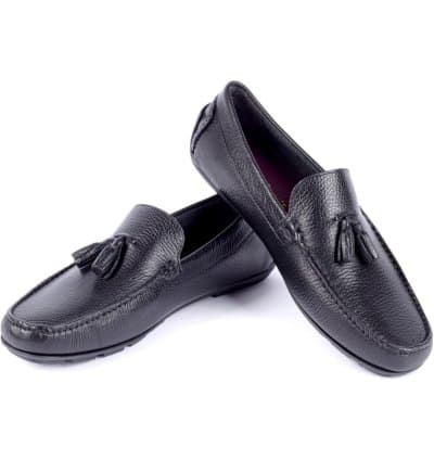Mocassin Vittorio Freccia Hulk Noir Cuir