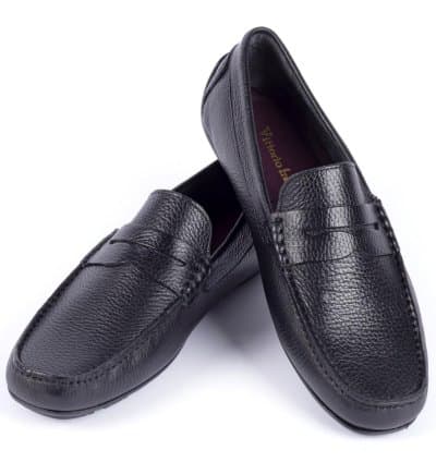 Mocassin Vittorio Freccia Daenerys Noir Cuir