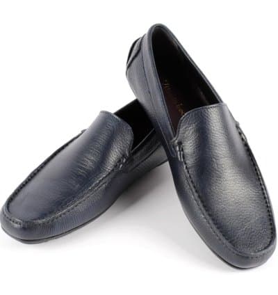 Mocassin Vittorio Freccia Eric Bleu Cuir