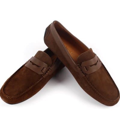 Mocassin Vittorio Freccia Verdin Daim Marron