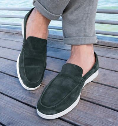 Mocassin CORVALLO Jet Daim Vert