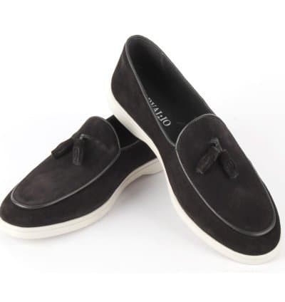 Mocassin CORVALLO Weston Daim Noir