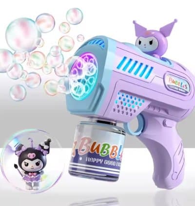 Pistolet à bulles automatique kuromi avec Réservoir