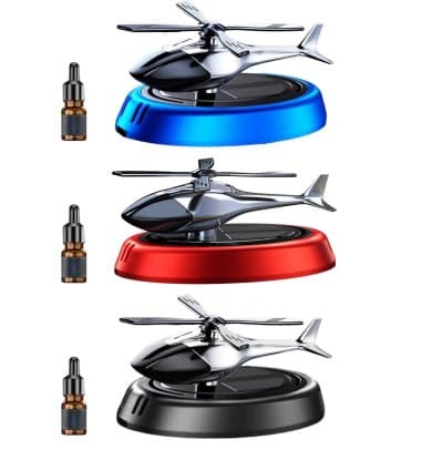 Diffuseur d’arômes rotatif à énergie solaire en forme d’hélicoptère