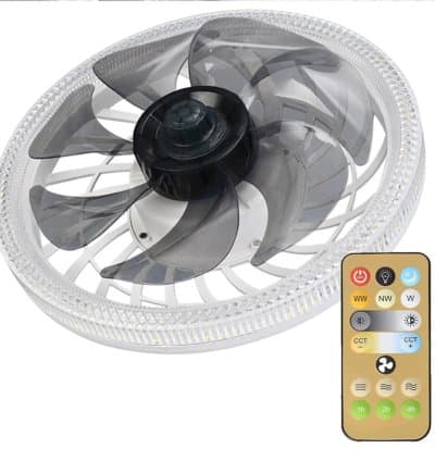 Ventilateur Plafonnier 2en1 E27 avec télécommande