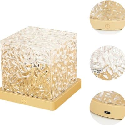 Lampe de projection USB en cristal 16 couleurs avec télécommande