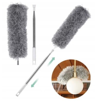 Balai à Poussière Télescopique en Microfibre – Manche Extensible 240 cm