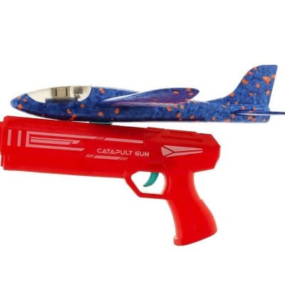 Avion pistolet catapulte avec lumière 27 cm