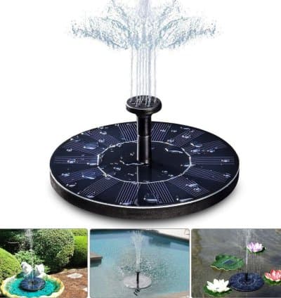 Pompe de fontaine flottante avec panneau solaire