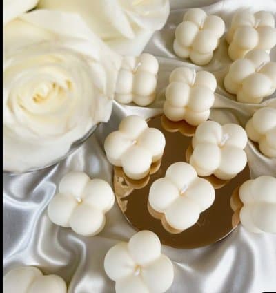 Lot de 3 Bougies Naturelles en Cire de Soja Mini Bubbles