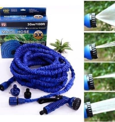 Tuyau Magique Extensible + Douchette – 30 Mètres