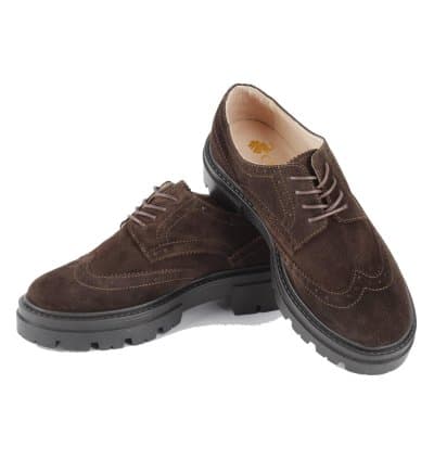 Derby Femme Chloe Marron Daim Certo