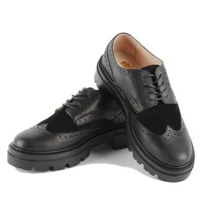 Derby Femme Lenny Noir Cuir Certo
