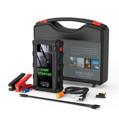Démarreur de saut de voiture- gonfleur pneu portable K09 12 V