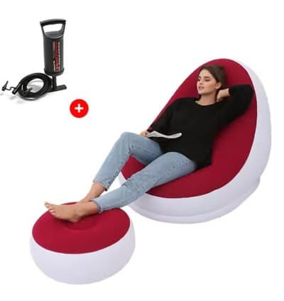 Fauteuil gonflable avec repose-pieds + Pompe intex