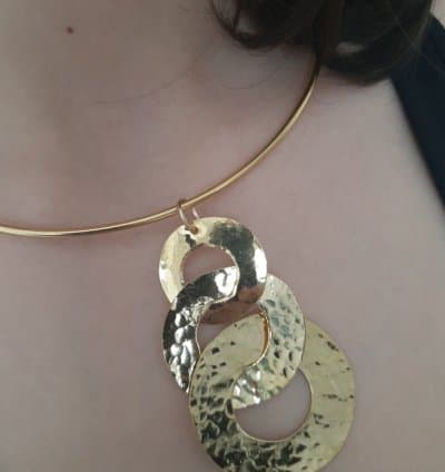 Collier 3 rond cuivre