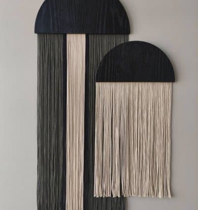 Demi cercle en macramé