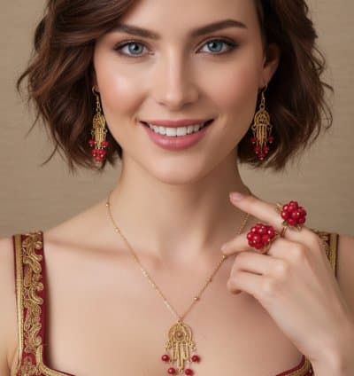 Parure khomsa filigrane