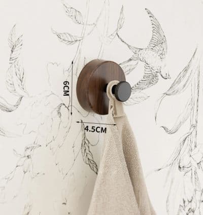Crochet mural en Aluminium & Bois Effet Noyer