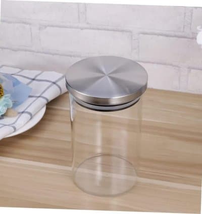 Bocal en verre avec couvercle inox 250ml