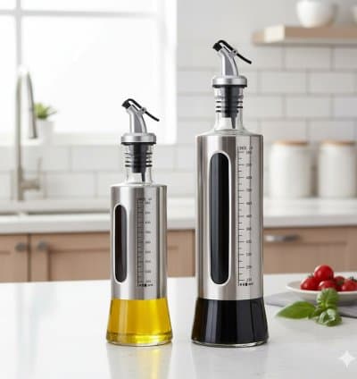 Huiliere en verre et inox
