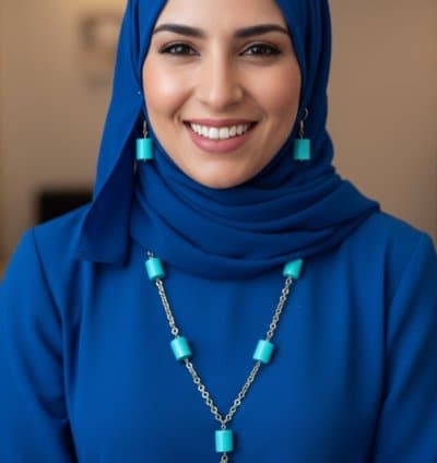 Collier sautoir turquoise
