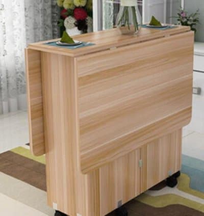 Table Pliable Moderne Multifonctionnelle Avec Roulettes