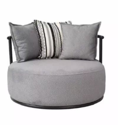 Fauteuil Salon Élégant et Pivotant à 360° Avec Coussins (F102)