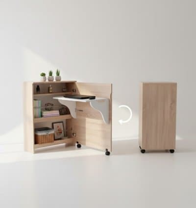 Bureau Pliable Compact Économiseur D’espace 2 En 1 – (A350)