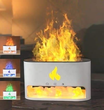 Diffuseur d'air en cristal intelligent avec lumière LED colorée Diffuseur d'arômes à ultrasons 3D- 250ml