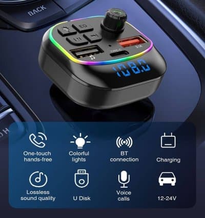 Chargeur De Voiture Transmetteur FM Kit De Voiture Lecteur MP3&4 Sans Fil