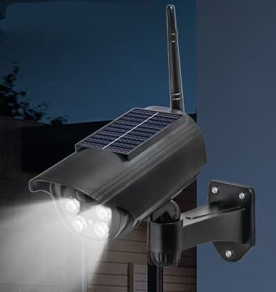 Fausse Caméra LED à énergie Solaire, Avec Capteur De Mouvement et système de balayage automatique répétitif
