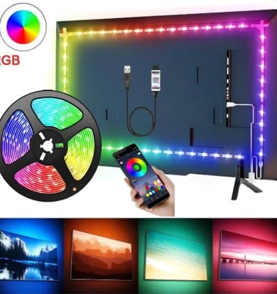 Ruban LED 5M USB RGB Avec Télécommande – Décoration Chambre Et Maison