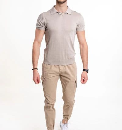 Pantalon Cargo Taupe REF : 006-123-taupe