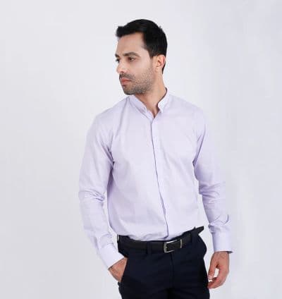 Chemise Col Mao Parme - EVASION