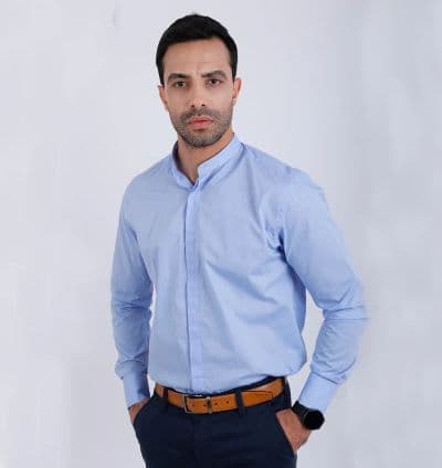 Chemise Col Mao Bleu ref213 - EVASION