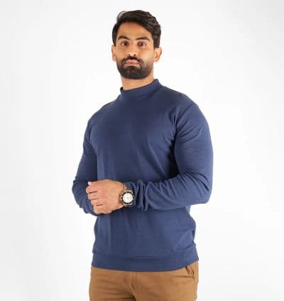 Pull Col Cheminé Bleu Roi - EVASION