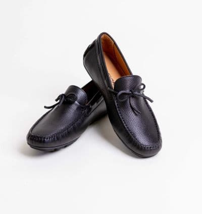 Mocassin Noir Crispé - EVASION