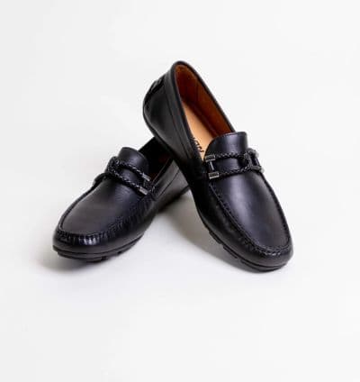 Mocassin Noir Cuir - EVASION