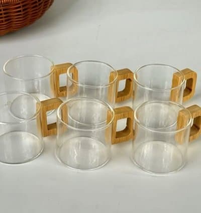 6 verres a café en verre