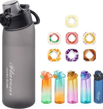 Metyniete Air Gourde 900ML Bouteille Starter Set (noir +7 cosses)