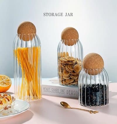 Bocal de stockage des aliments Borosilicate transparent