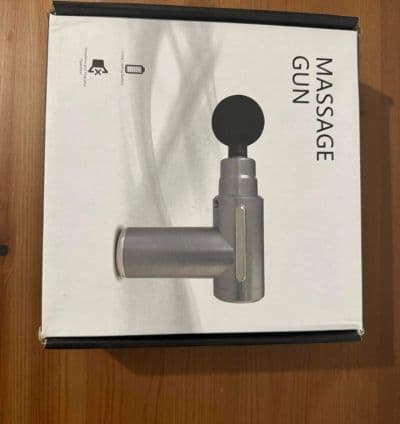 Pistolet de massage miniature Daewoo 1500 mAh avec 4 embouts - Noir